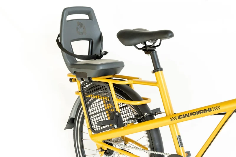 Siège vélo enfant 6 à 10 ans avec cales-pieds et pare jupe