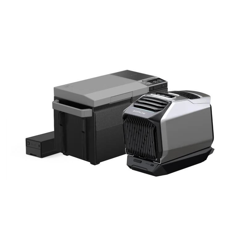 EcoFlow WAVE 2 + batterie supplémentaire pour EcoFlow WAVE 2 + EcoFlow GLACIER + batterie enfichable pour EcoFlow GLACIER