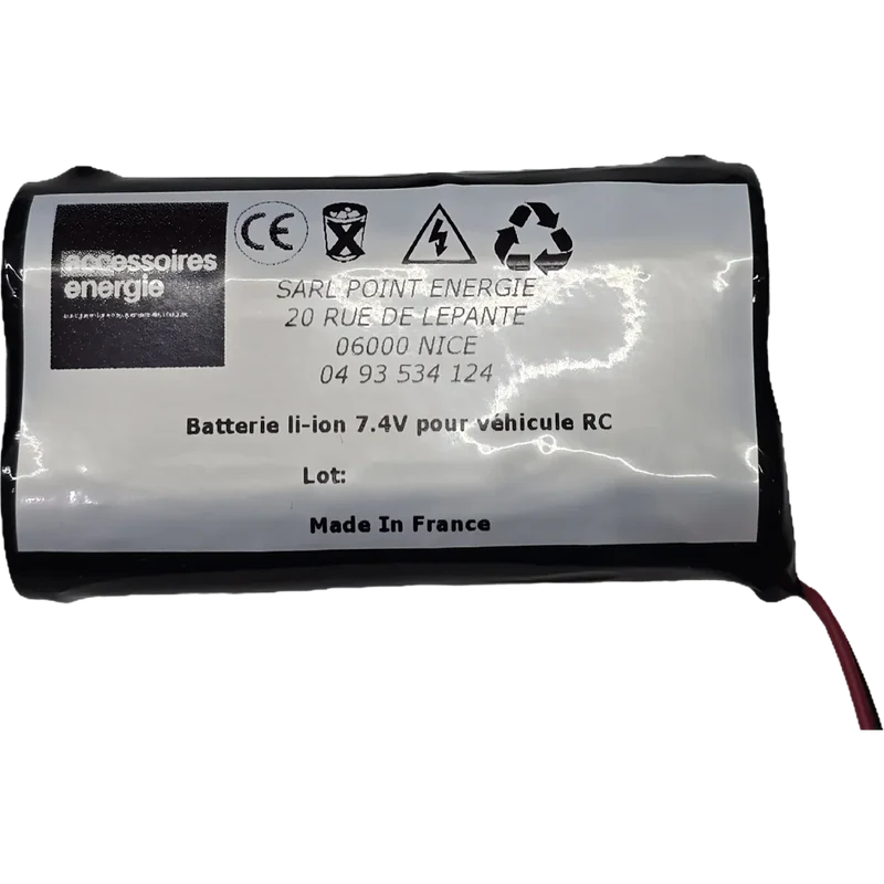 Batterie li-ion 7.4V pour véhicule RC
