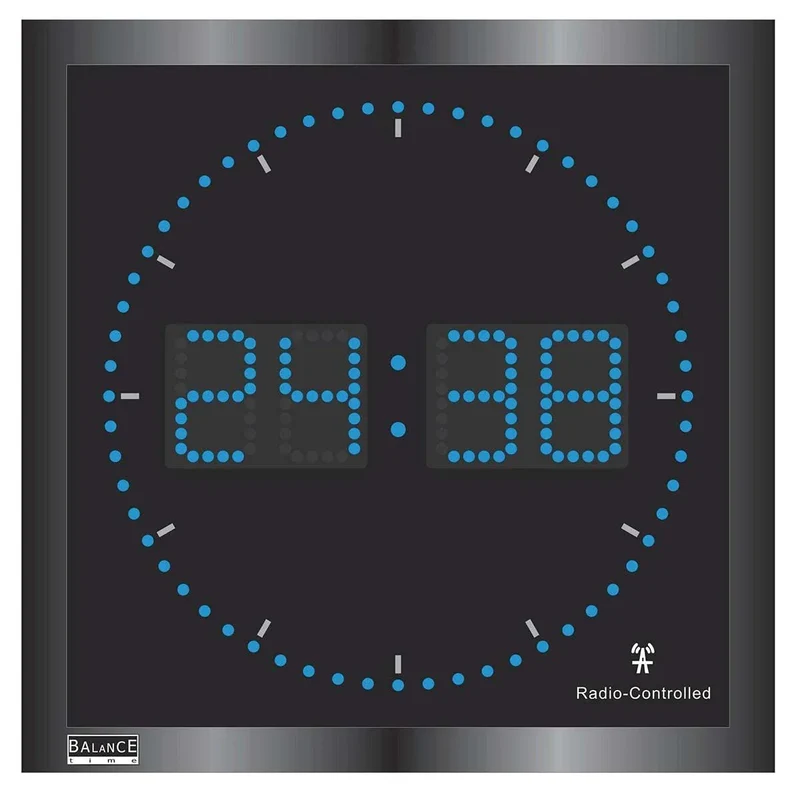 Horloge murale Numérique Noir à Led