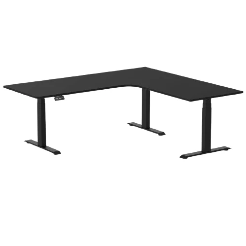 Desky Sigma L-Shape Gaming Desk Left Return 200 cm Matte Black Frame