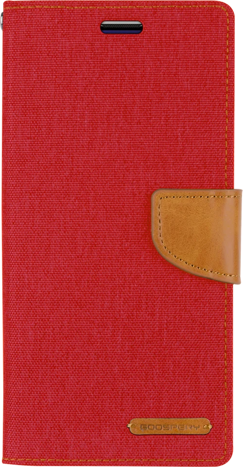 Goospery Canvas Diary For iPhone XS Max - red