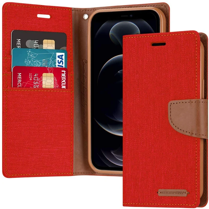 Goospery Canvas Diary for iPhone 17 Pro Max - Red