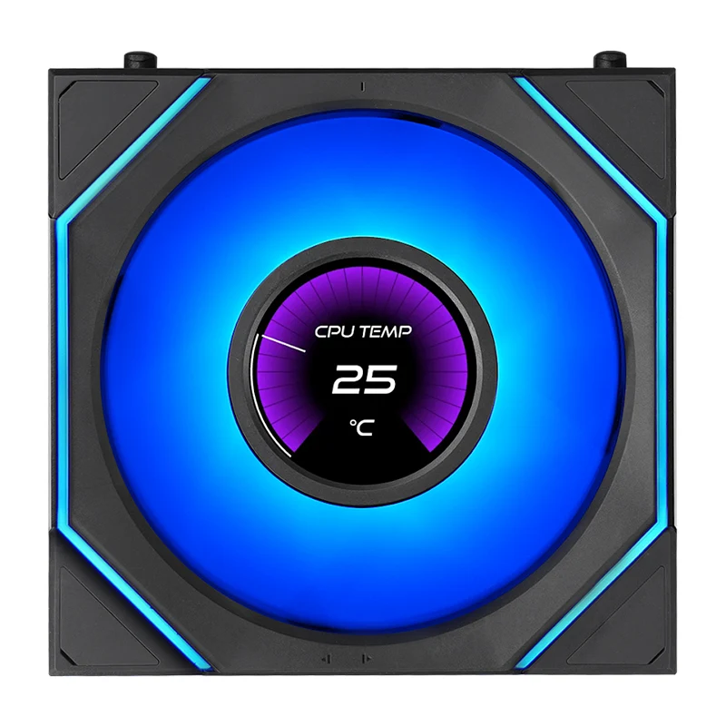 Lian Li Uni Fan SL Infinity 1.8in LCD Flex 2.4GHz Wireless 120mm ARGB Fan - Black (12SLIND1F1B)